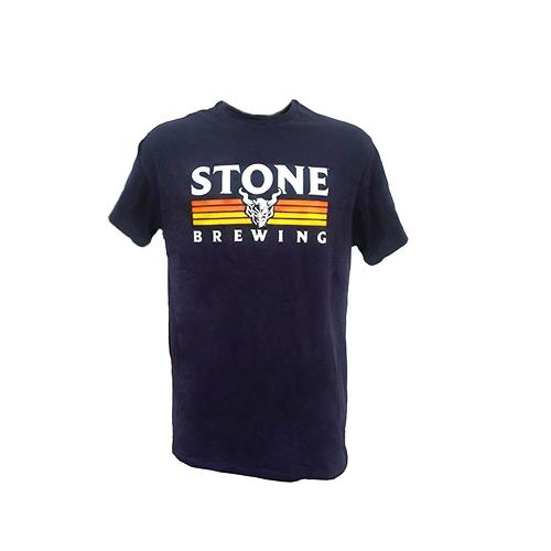 Maglia Stone Blu str. giallo arancio L
