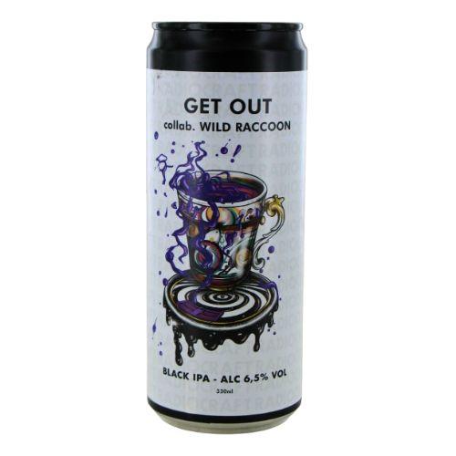 Radiocraft Get Out Black IPA 33 Cl. (lattina)(collab Wild Raccoon)