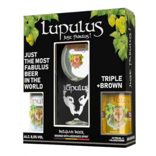 Confezione Regalo Lupulus (2 bottiglie 75 Cl. + 1 bicchiere 25 Cl.)