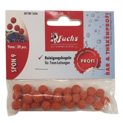 Confezione spugnette a sfera da 9mm per pulizia impianti (30pz.)