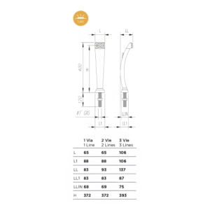 Flame 2 Vie Cromata 5/8' 8 Db