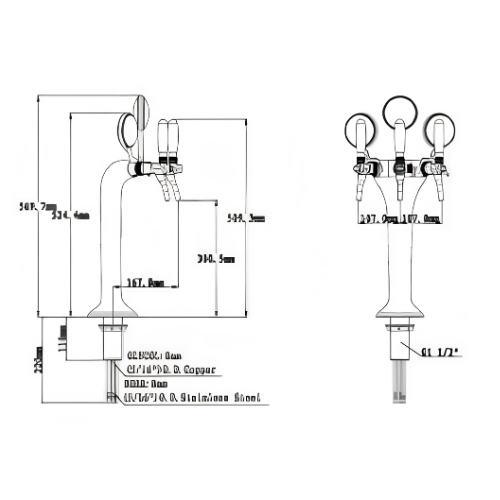 Tower Classic 3 Ways, Chromed