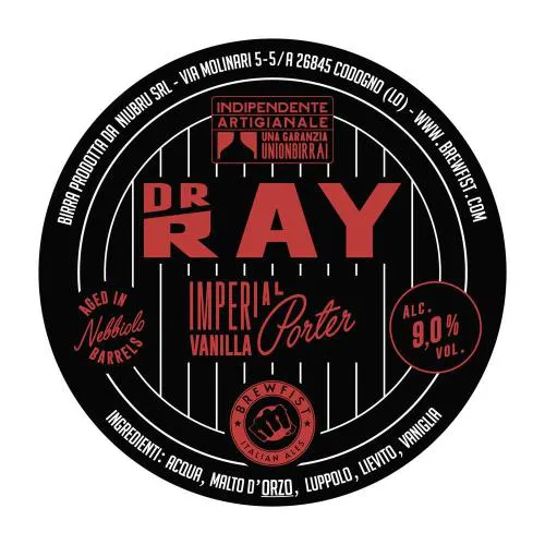 Brewfist Dr Ray Red Wine BA Fusto 20 Lt. (baionetta)