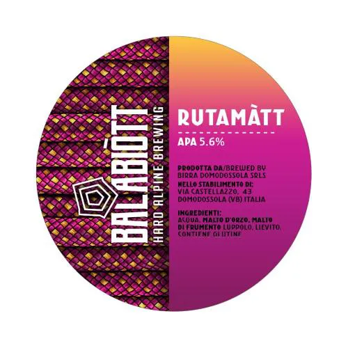 Balabiott Rutamatt American IPA Fusto 30 Lt. (baionetta)(Gluten Free)