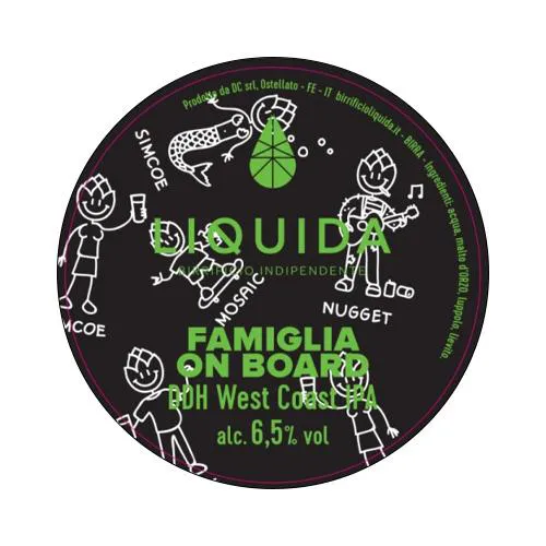 Liquida Famiglia On Board West Coast IPA Fusto 24 Lt. (baionetta)