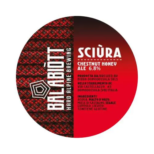 Balabiott Sciura Honey Ale Fusto 24 Lt. (baionetta)(birra al miele di castagno)