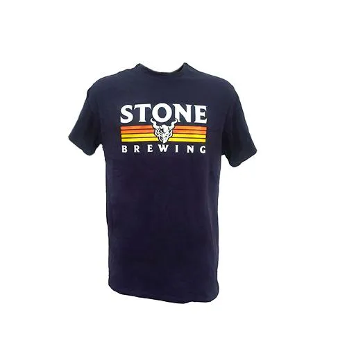 Maglia Stone Blu str. giallo arancio L