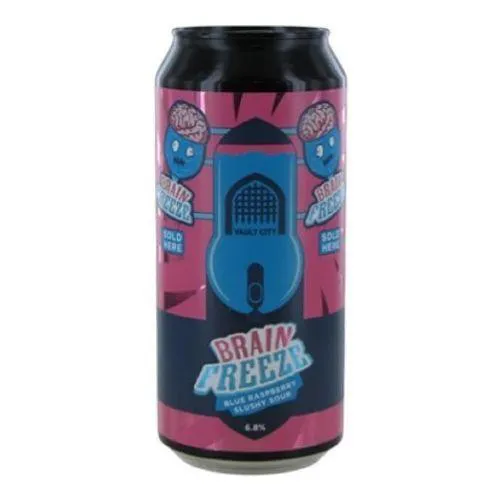 Vault City Brainfreeze Blue Raspberry Slushy Sour 44 Cl. (lattina)