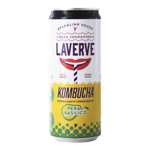 Laverve Kombucha Pera e Basilico 33 Cl. (can)
