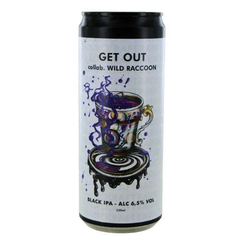 Radiocraft Get Out Black IPA 33 Cl. (lattina)(collab Wild Raccoon)