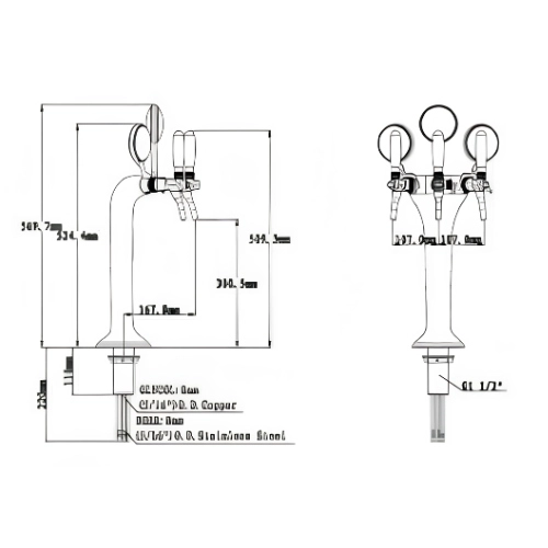 Tower Classic 3 Ways, Chromed